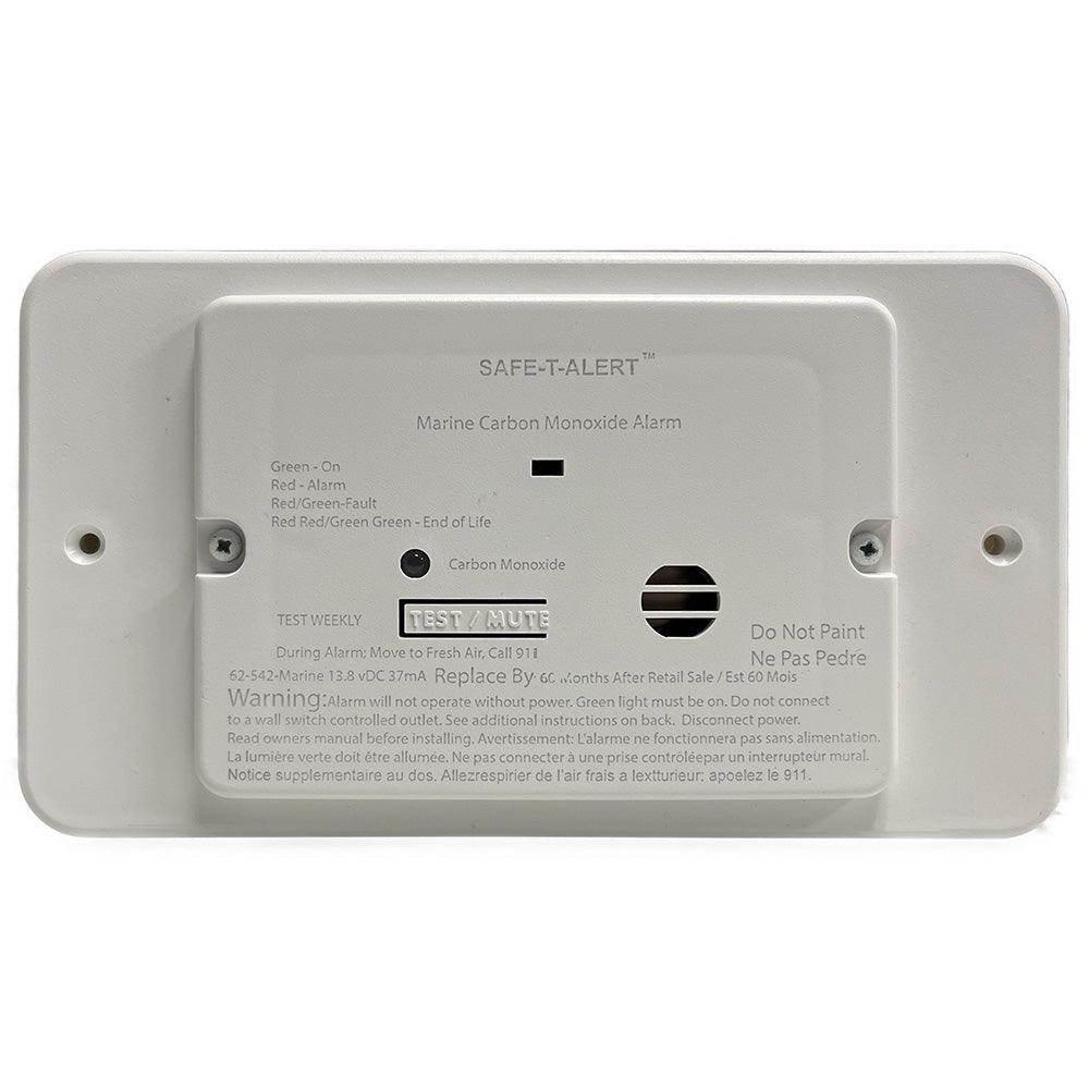Safe-T-Alert 62 Series Marine Carbon Monoxide - Flush Mount - White - 12V w/Trim Ring [62-542-TR-WT-M] - Besafe1st