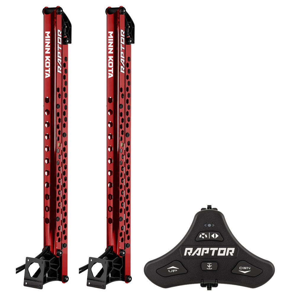 Minn Kota Raptor Bundle Pair - 10' Red Shallow Water Anchors w/Active Anchoring  Footswitch Included [1810632/PAIR] - Besafe1st®  
