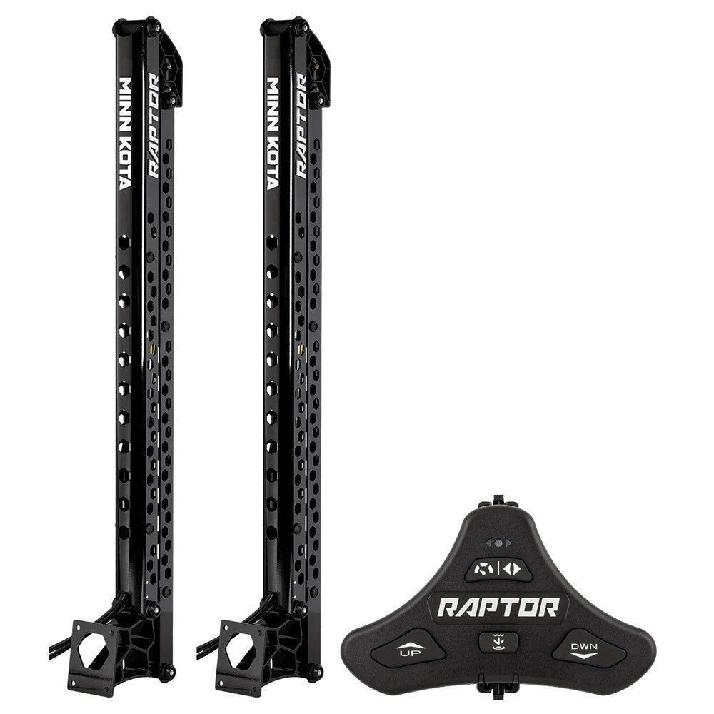 Minn Kota Raptor Bundle Pair - 10' Black Shallow Water Anchors w/Active Anchoring  Footswitch Included [1810630/PAIR] - Besafe1st®  