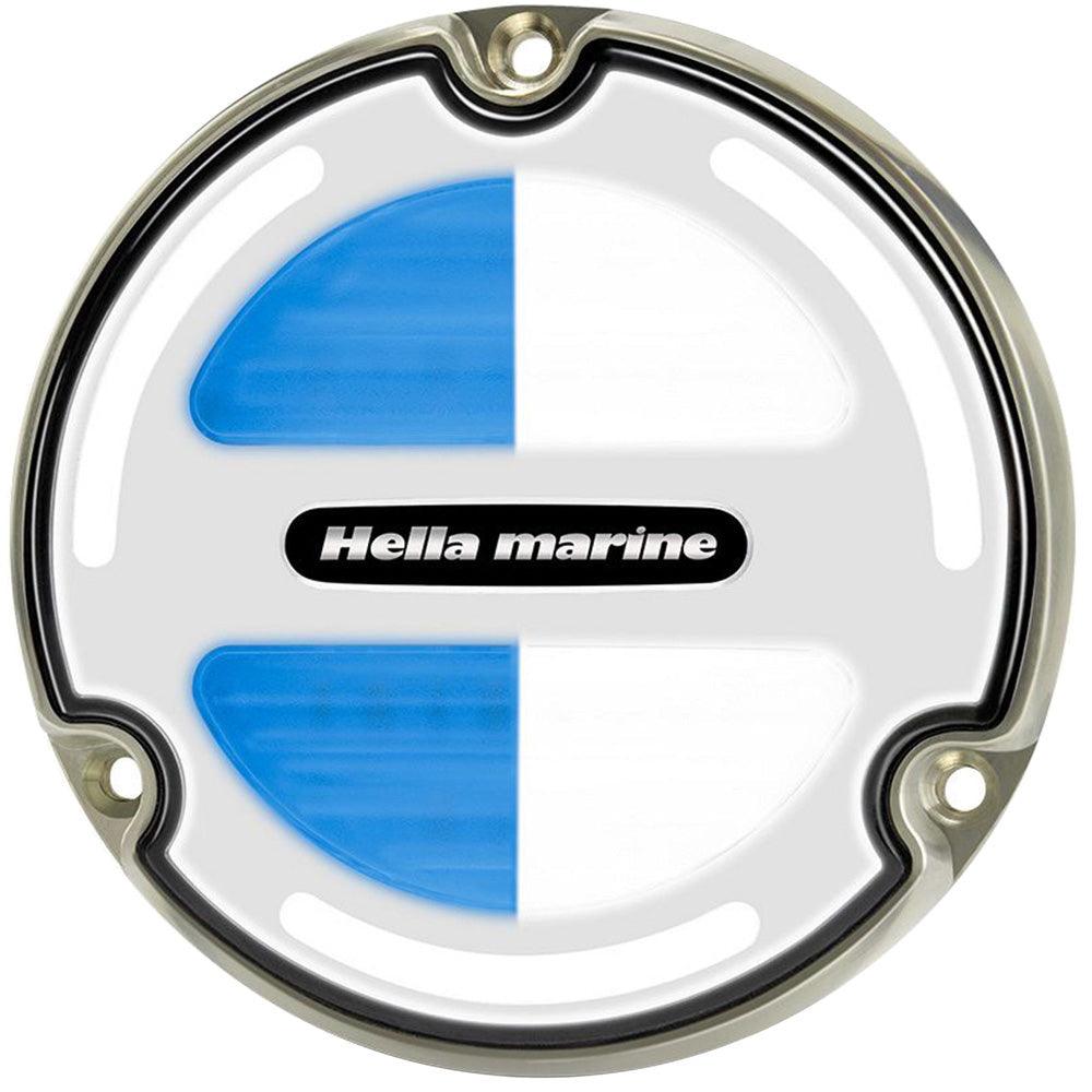 Hella Marine Apelo A3 White/Blue Underwater Light - Bronze - White Lens [016830001] - Besafe1st® 