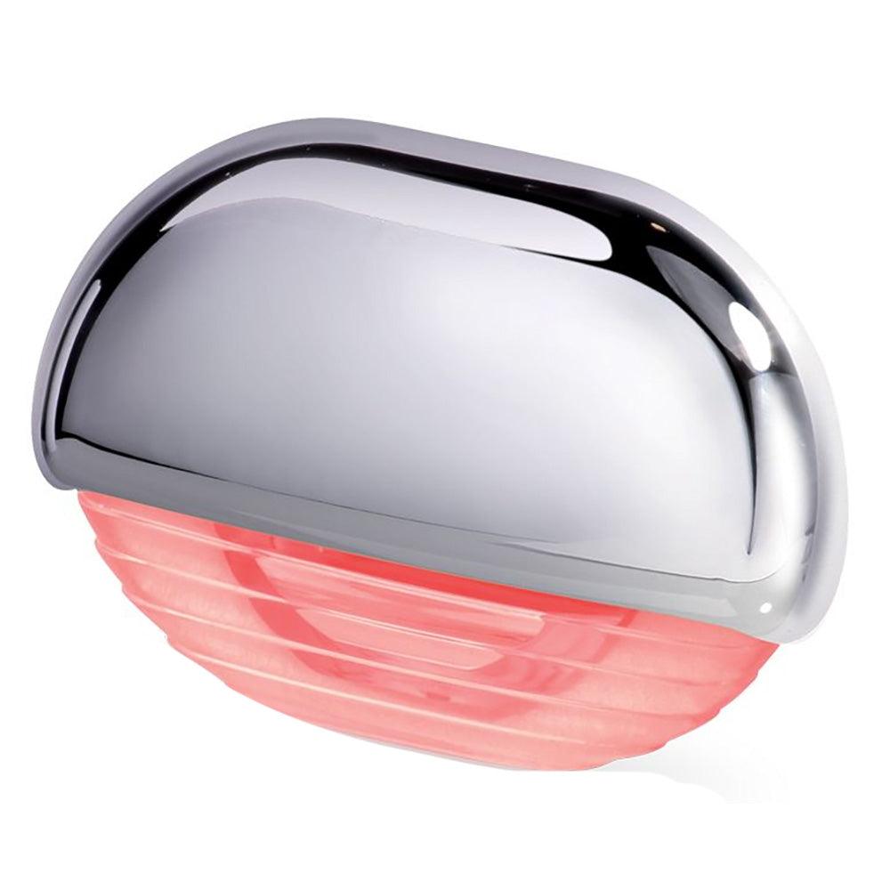 Hella Marine Easy Fit Step Lamp - Red w/Chrome Cap [958126201] - Besafe1st® 