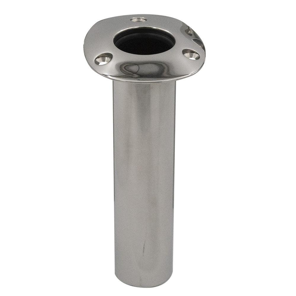 C.E. Smith 70 Series Standard Flush Mount Rod Holder - 0 Degree - Stainless Steel - Cast Bottom - Black Liner [536700C] - Besafe1st® 