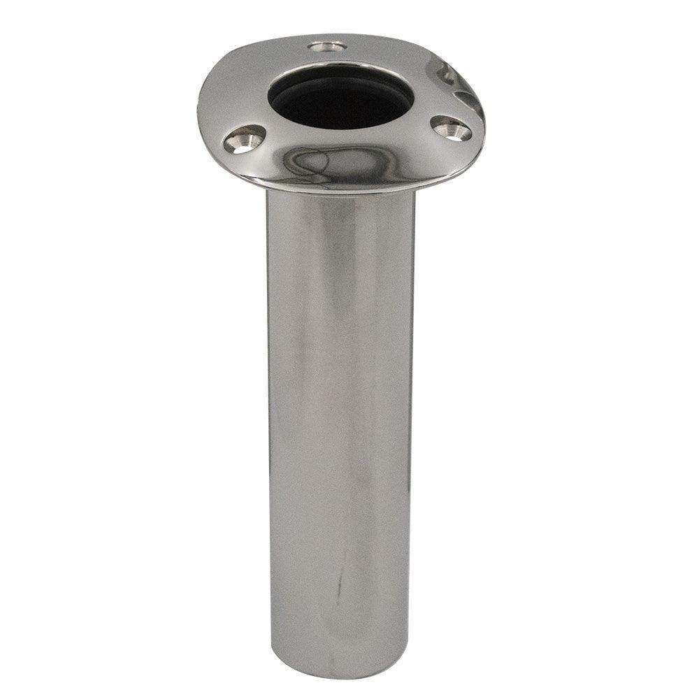 C.E. Smith 80 Series Standard Flush Mount Rod Holder - 0 Degree - Stainless Steel - Cast Bottom - Black Liner [536800C] C.E. Smith