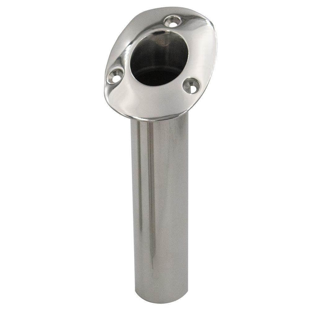 C.E. Smith 80 Series Standard Flush Mount Rod Holder - 30 Degree - Stainless Steel - Cast Bottom - Black Liner [536820C] C.E. Smith