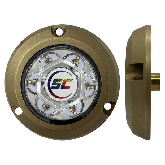 Shadow-Caster SC2 Series Bronze Surface Mount Underwater Light - Full-Color [SC2-CC-BZSM] - Besafe1st