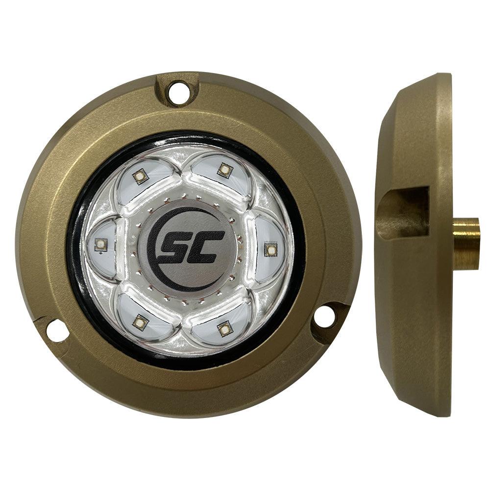 Shadow-Caster SC2 Series Bronze Surface Mount Underwater Light - Great White [SC2-GW-BZSM] - Besafe1st® 