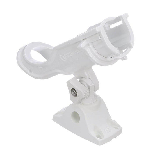 Attwood Heavy-Duty Adjustable Rod Holder w/Combo Mount - White [5009W4] - Besafe1st