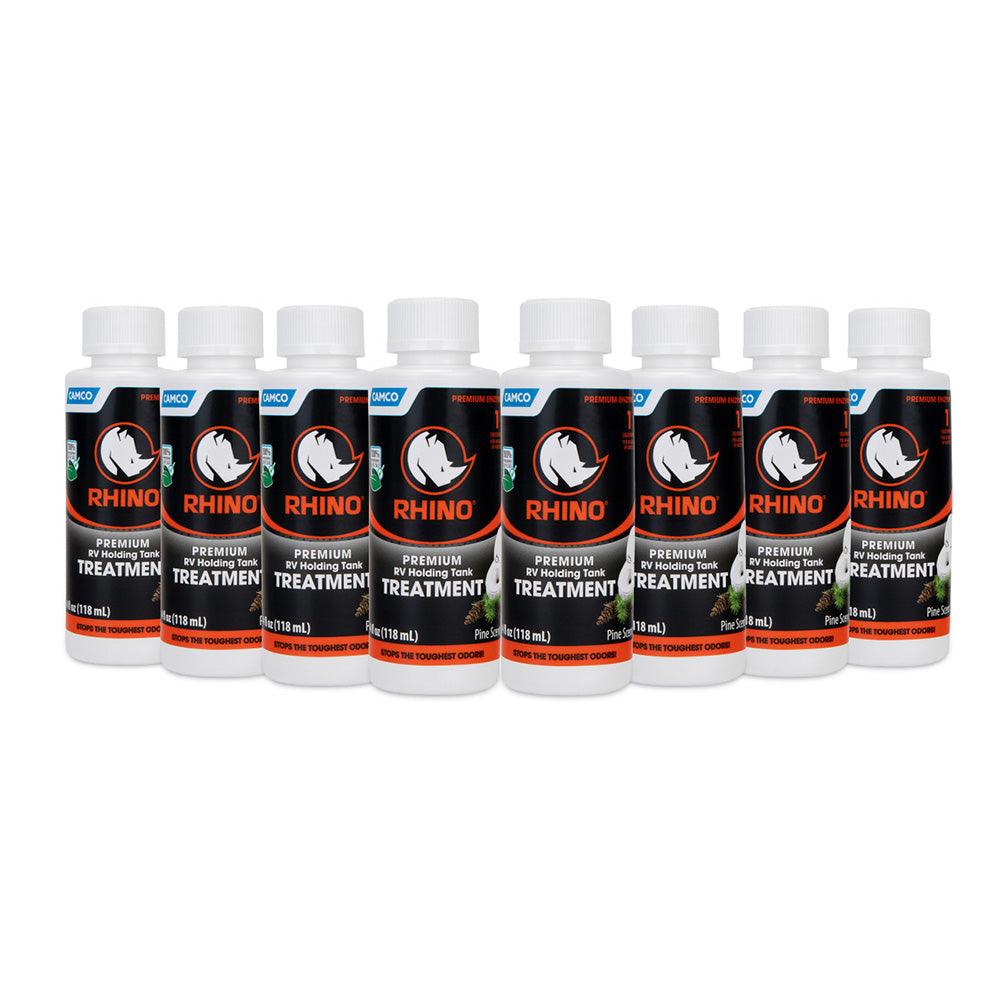 Camco Rhino Premium RV Holding Tank Treatment - 8 Single 4oz Bottles [41511] - Besafe1st® 