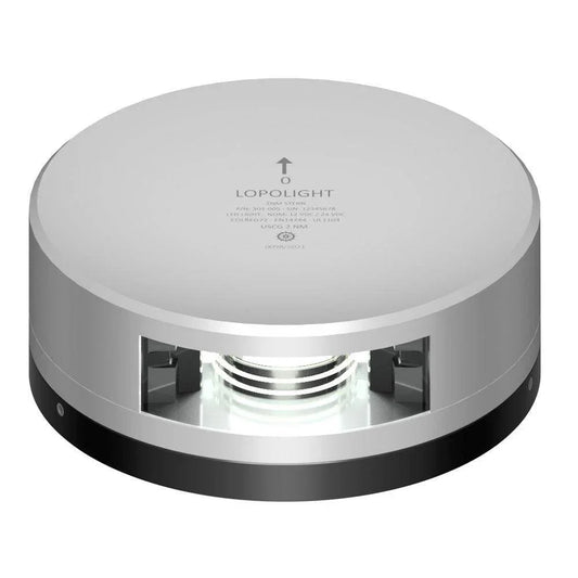 Lopolight Stern Light - 2NM - Silver Housing w/FB Base [301-005-FB] - Besafe1st