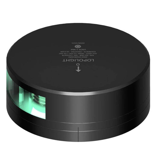 Lopolight Green Starboard Light - 2NM - Black Housing w/FB Base [301-008-FB-B] Lopolight