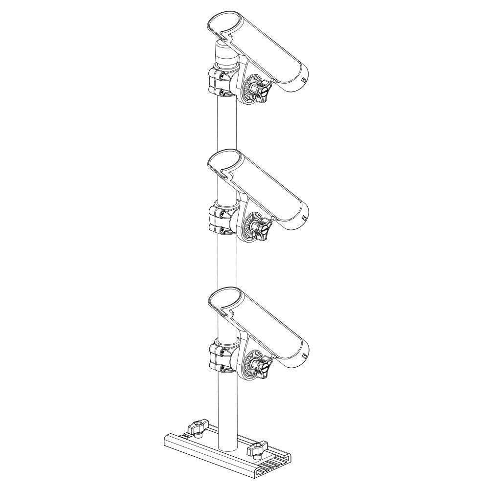 Scotty 333 Track Mounted Rod Tree - Rodmaster II Rod Holders [0333] - Besafe1st