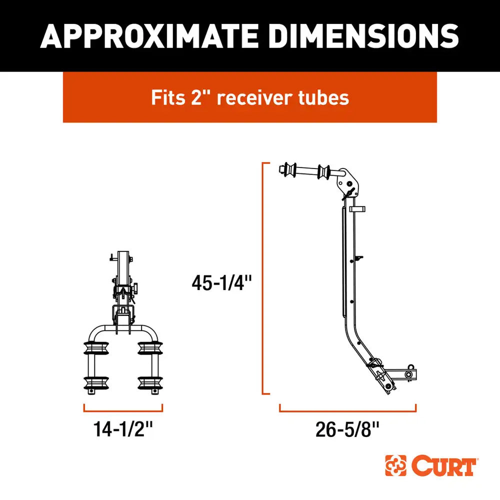 CURT ActiveLink SE Series Bike Rack - 2 Bikes Up to 90 lbs [18410] - Premium Accessories Besafe1st Shop now 