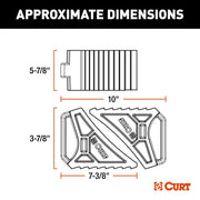 CURT HD Wheels Chocks 2-Pack w/Mounting Bracket [22802] - Premium Accessories Besafe1st Shop now 