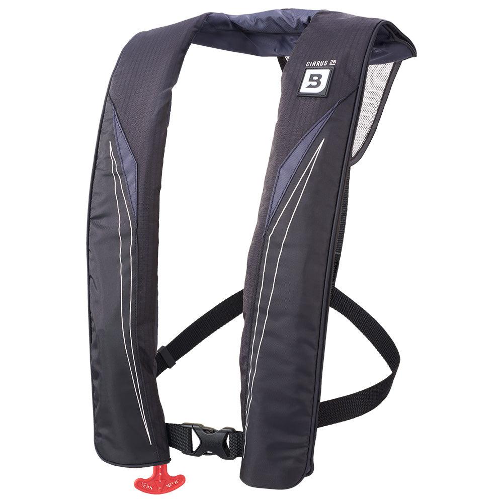 Bluestorm Cirrus 26 Auto/Manual Type V Inflatable PFD - Apex Black [SL6F-21-BLK] - Besafe1st® 