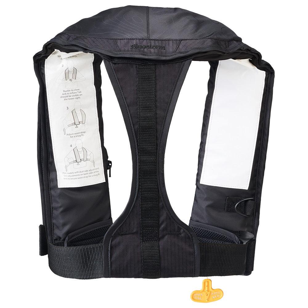 Bluestorm Stratus 35 Auto Type II Inflatable PFD - Apex Black [T1H-19-BLK] - Besafe1st® 