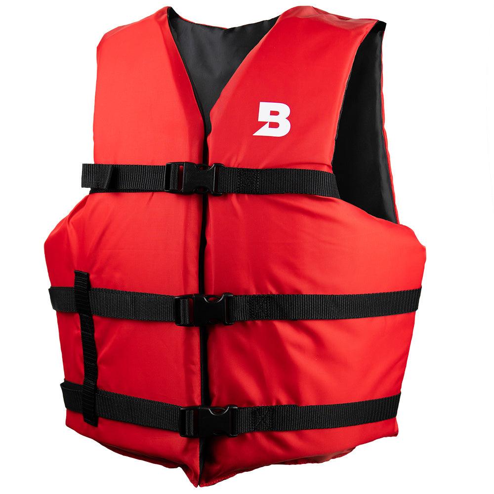 Bluestorm Type III General Boating Adult Universal Foam Life Jacket - Red [BS-165-RED-U] - Besafe1st® 