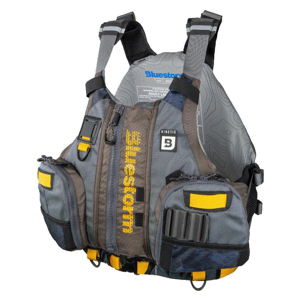 Bluestorm Kinetic Kayak Fishing Vest - Legendary Taupe - S/M [BS-409-TPE-S/M] - Besafe1st® 