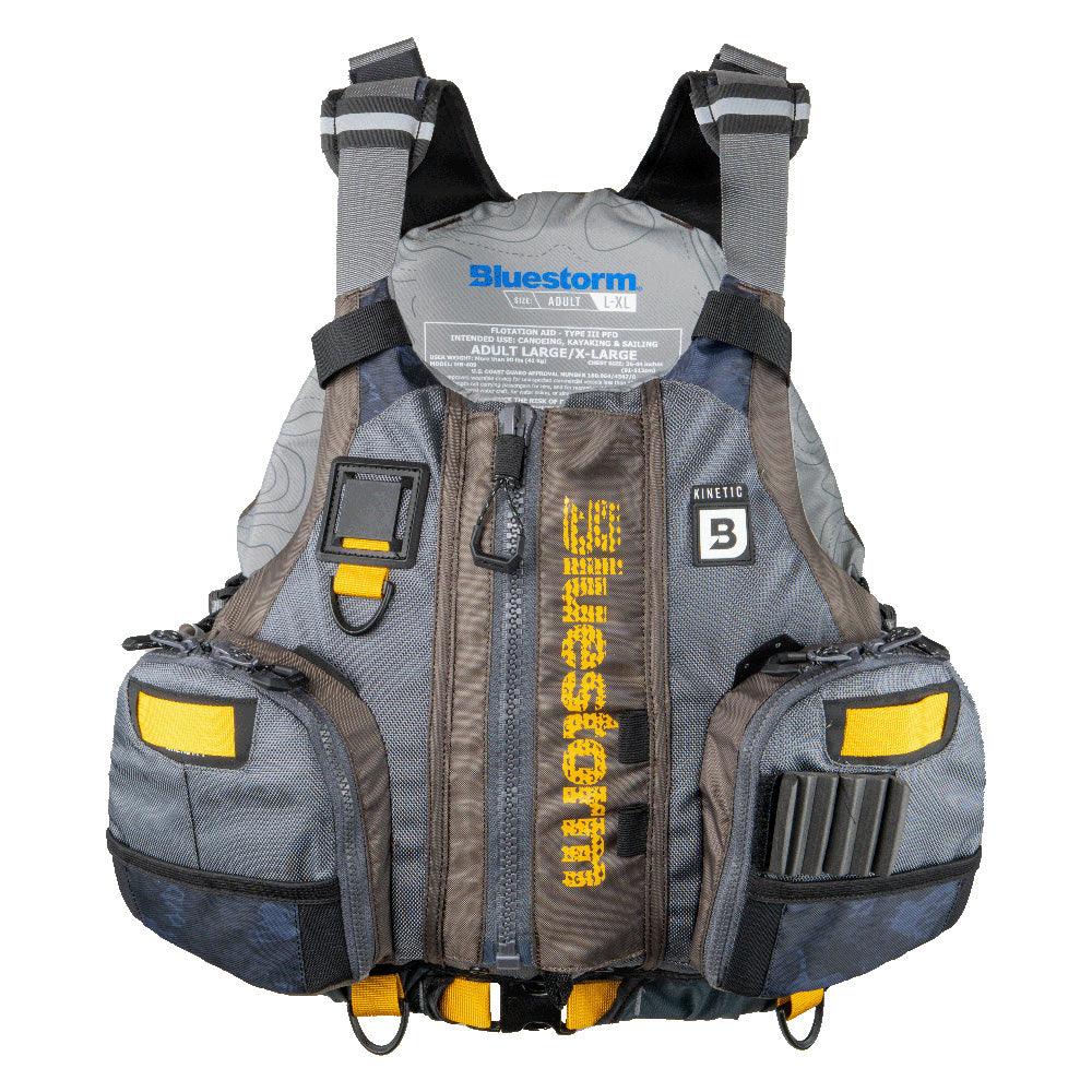 Bluestorm Kinetic Kayak Fishing Vest - Legendary Taupe - L/XL [BS-409-TPE-L/XL] - Besafe1st® 