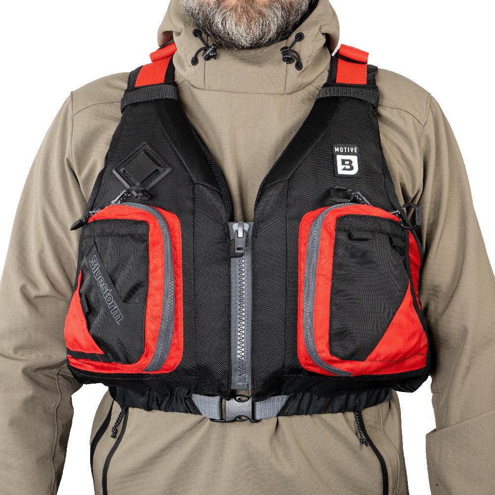 Bluestorm Motive Kayak Fishing Vest - Nitro Red - S/M [BS-248-RDD-S/M] - Besafe1st® 