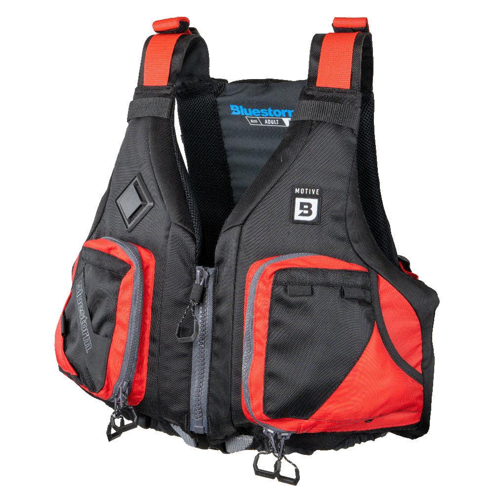 Bluestorm Motive Kayak Fishing Vest - Nitro Red - S/M [BS-248-RDD-S/M] - Besafe1st® 