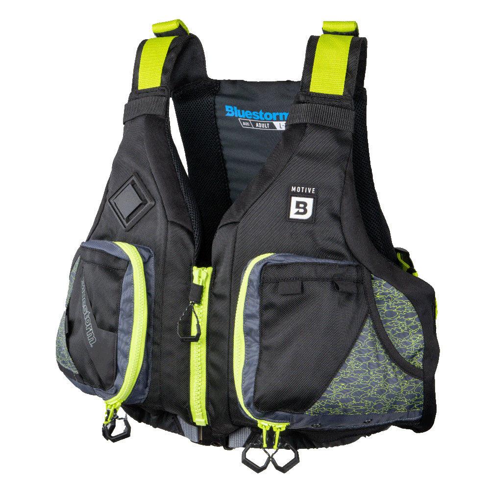 Bluestorm Motive Kayak Fishing Vest - Hi-Vis - S/M [BS-248-HVS-S/M] - Besafe1st® 