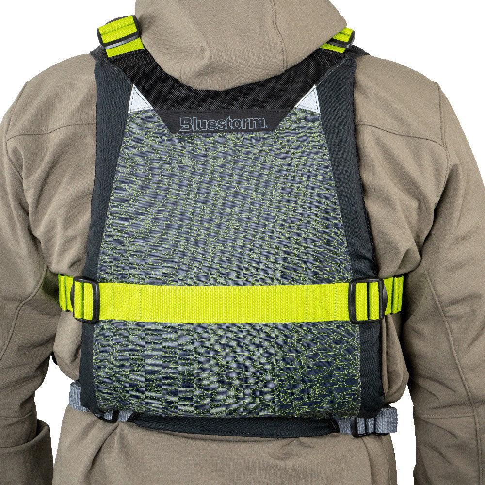 Bluestorm Motive Kayak Fishing Vest - Hi-Vis - L/XL [BS-248-HVS-L/XL] - Besafe1st® 