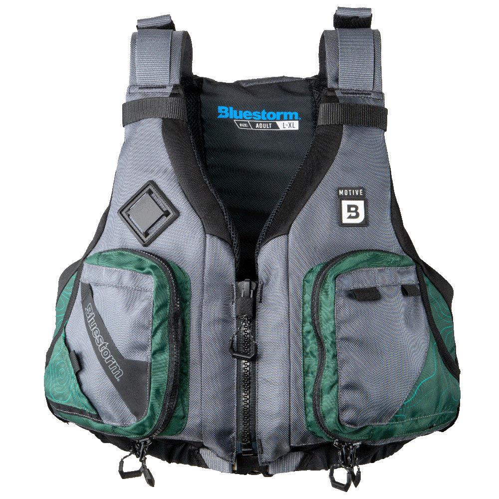 Bluestorm Motive Kayak Fishing Vest - Hunter Green - L/XL [BS-248-HNT-L/XL] - Besafe1st® 