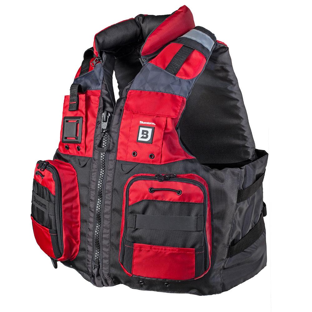 Bluestorm Classic Adult Fishing Life Jacket - Nitro Red - S/M [BS-70B-RED-S/M] - Besafe1st® 