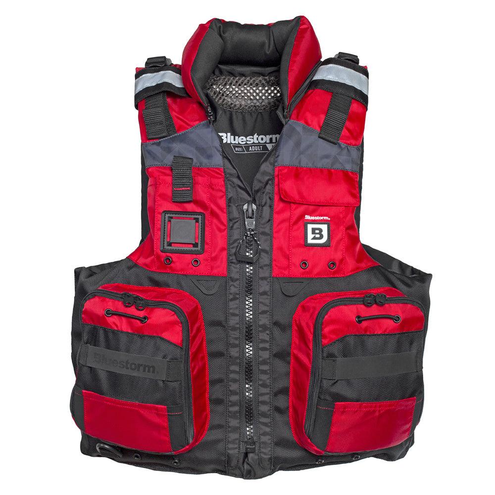 Bluestorm Classic Adult Fishing Life Jacket - Nitro Red - L/XL [BS-70B-RED-L/XL] - Besafe1st® 