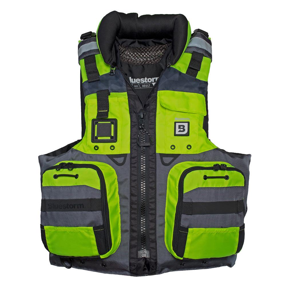 Bluestorm Classic Adult Fishing Life Jacket - Hi-Vis - S/M [BS-70B-HVS-S/M] - Besafe1st® 