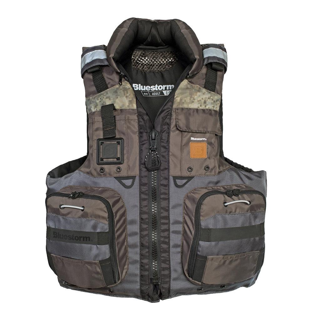 Bluestorm Classic Adult Fishing Life Jacket - Legendary Driftwood - L/XL [BS-70B-TPE-L/XL] - Besafe1st® 