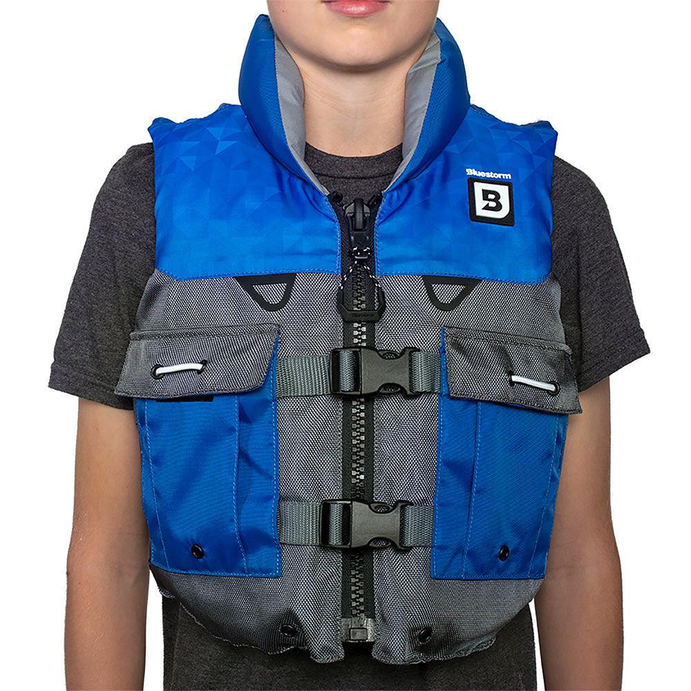 Bluestorm Classic Youth Fishing Life Jacket - Deep Blue [BS-365-NAV-Y] - Besafe1st® 