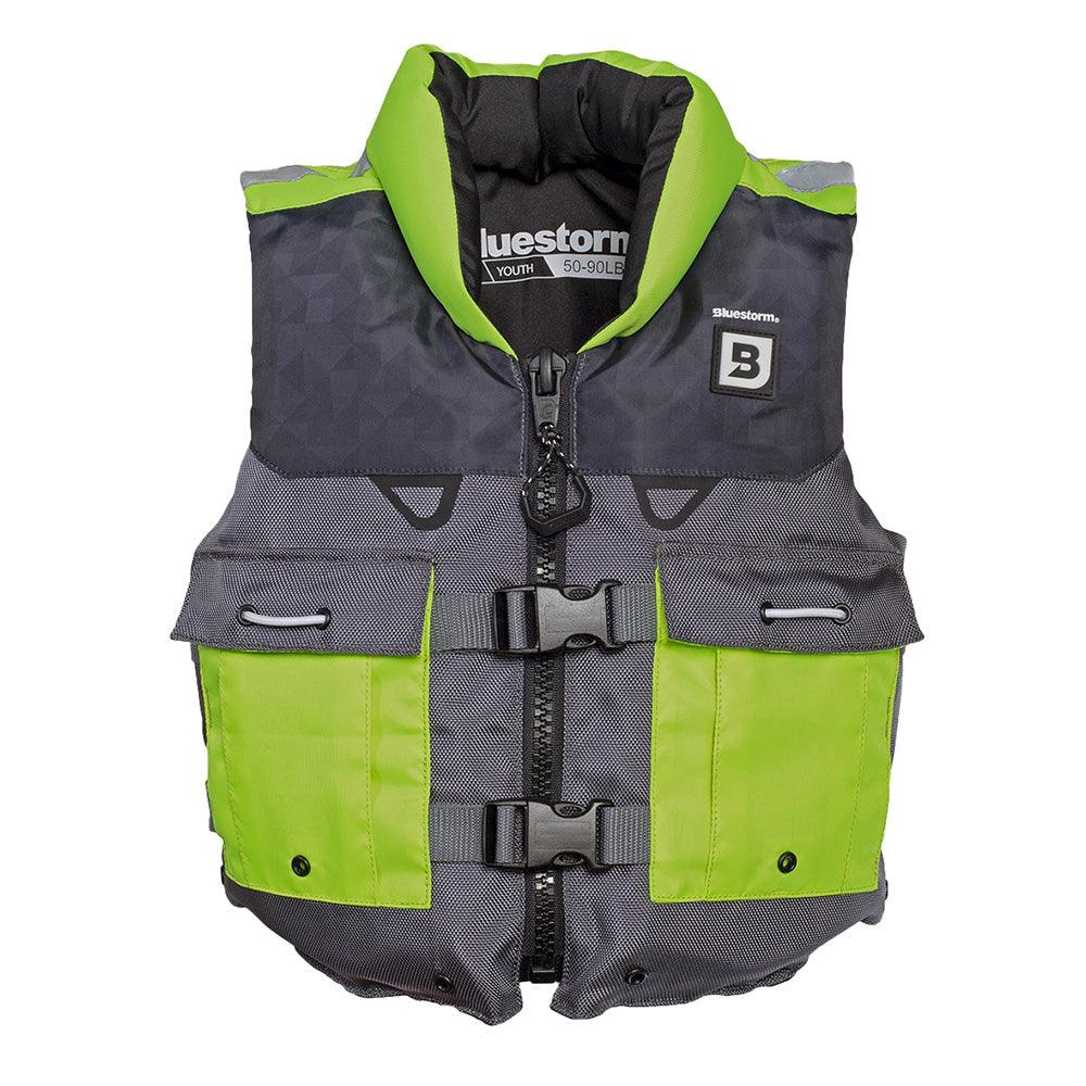 Bluestorm Classic Youth Fishing Life Jacket - Hi-Vis [BS-365-HVS-Y] - Besafe1st® 