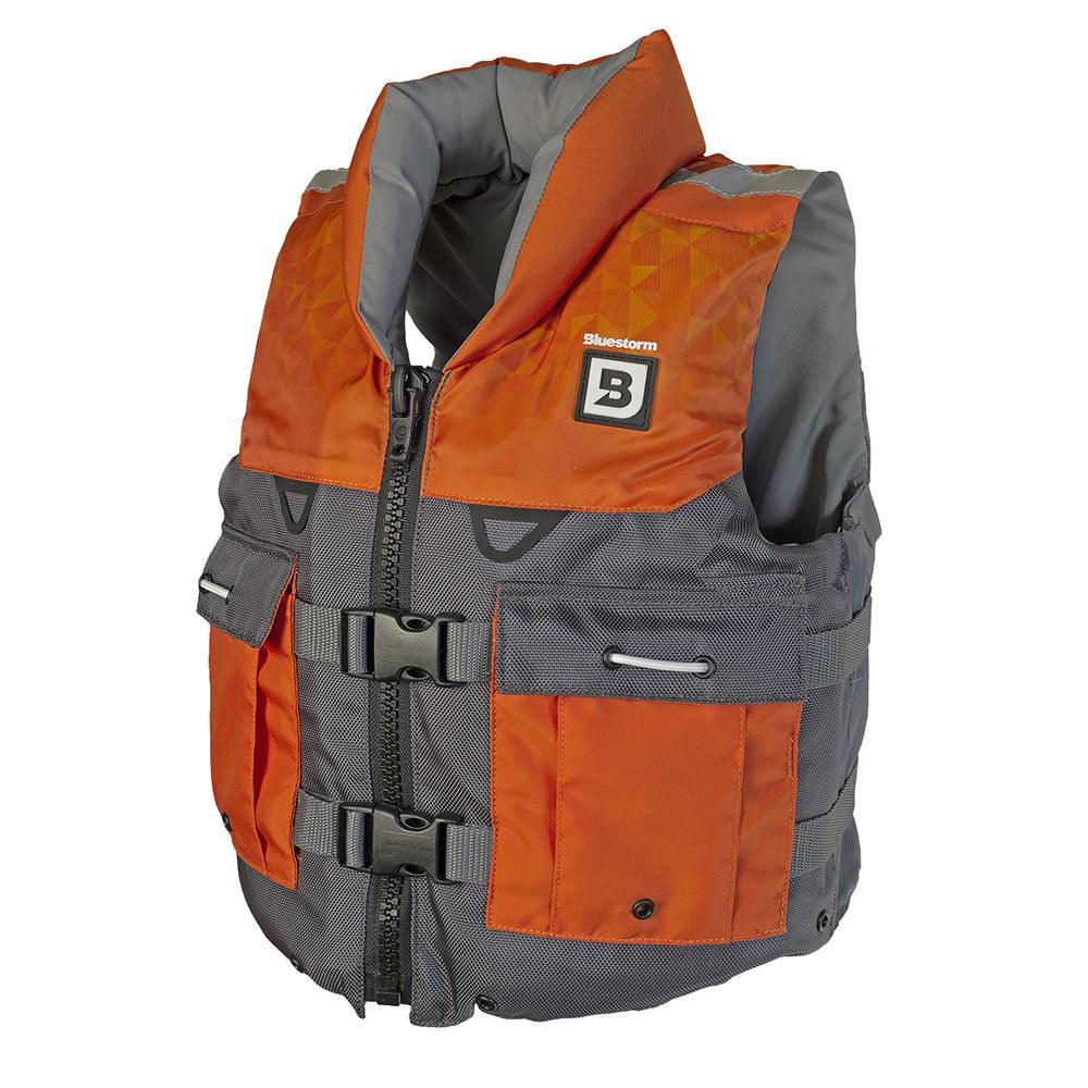 Bluestorm Classic Youth Fishing Life Jacket - Optic Orange [BS-365-ORG-Y] - Besafe1st® 