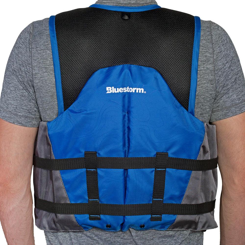 Bluestorm Sportsman Adult Mesh Fishing Life Jacket - Deep Blue - S/M [BS-105-BLU-S/M] - Besafe1st® 