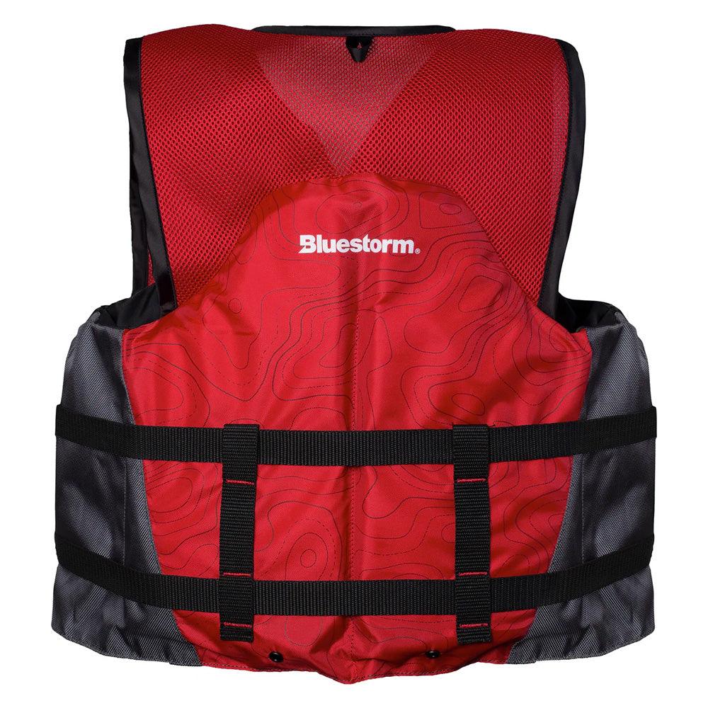 Bluestorm Sportsman Adult Mesh Fishing Life Jacket - Nitro Red - 2XL/3XL [BS-105-FDC-2/3X] - Besafe1st® 