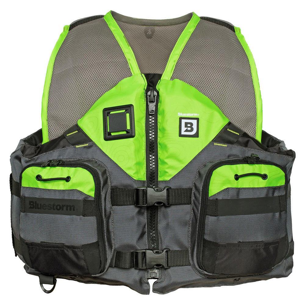 Bluestorm Sportsman Adult Mesh Fishing Life Jacket - Hi-Vis - S/M [BS-105-HVS-S/M] - Besafe1st® 