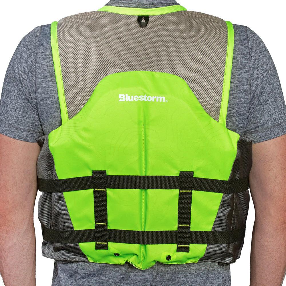 Bluestorm Sportsman Adult Mesh Fishing Life Jacket - Hi-Vis - L/XL [BS-105-HVS-L/XL] - Besafe1st® 