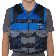 Bluestorm Sportsman Youth Mesh Fishing Life Jacket - Deep Blue [BS-105-NAV-Y] - Besafe1st® 