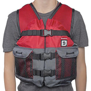 Bluestorm Sportsman Youth Mesh Fishing Life Jacket - Nitro Red [BS-105-RED-Y] - Besafe1st