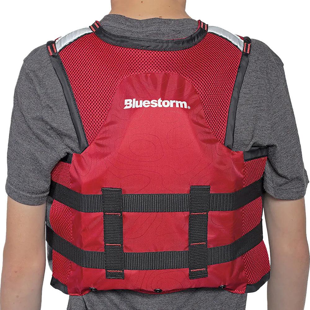 Bluestorm Sportsman Youth Mesh Fishing Life Jacket - Nitro Red [BS-105-RED-Y] - Besafe1st