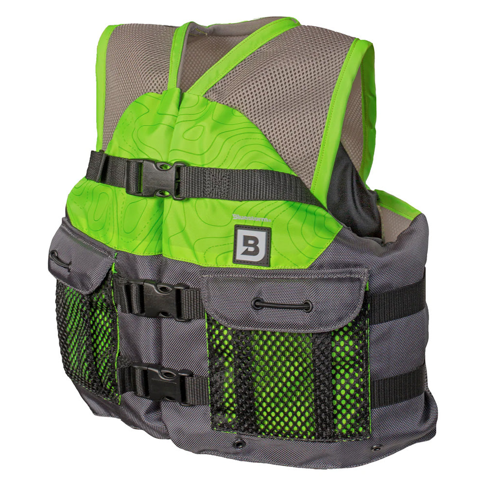 Bluestorm Sportsman Youth Mesh Fishing Life Jacket - Hi-Vis [BS-105-HVS-Y] - Besafe1st® 