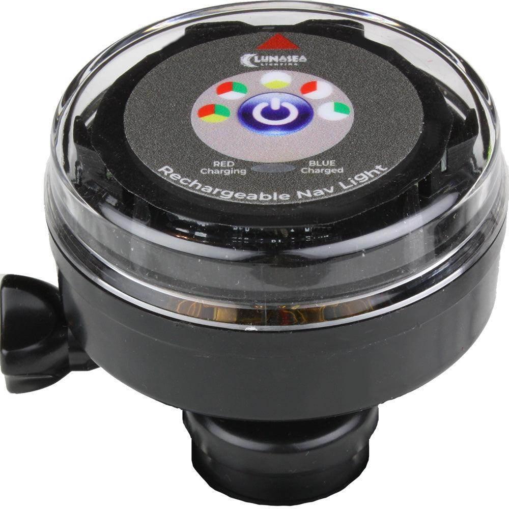 Lunasea Rechargeable Tri-Color Portable Navigation Light (No Mount) - Black [LLB-72BK-UB-00] Lunasea Lighting