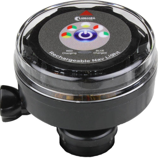 Lunasea Rechargeable Tri-Color Portable Navigation Light (No Mount) - Black [LLB-72BK-UB-00] Lunasea Lighting