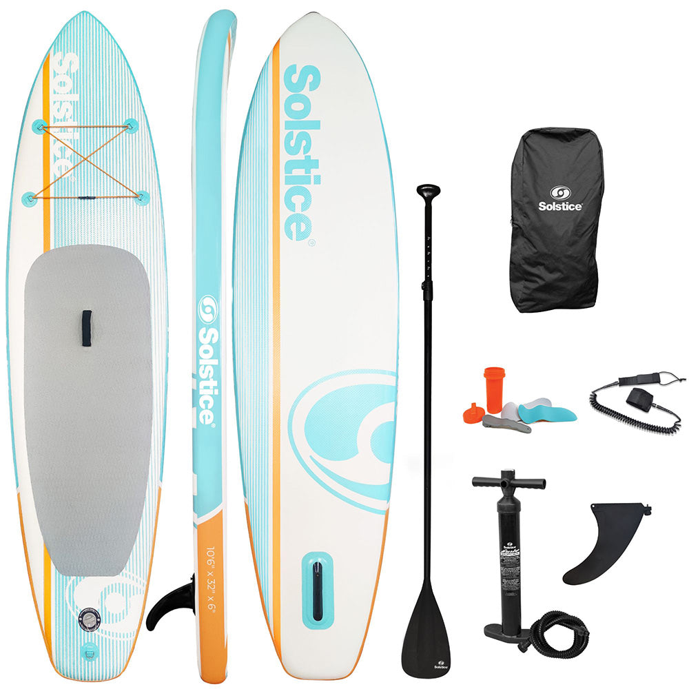 Solstice Watersports 10'6" Cruiser Inflatable Stand-Up Paddleboard Kit - Orange [36122] - Premium Inflatable Kayaks/SUPs Besafe1st Shop now 