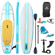 Solstice Watersports 10'6" Rambler Inflatable Stand-Up Paddleboard/Kayak 2-In-1 Kit w/Seat  Convertible Paddle - Orange [36201] - Premium Inflatable Kayaks/SUPs Besafe1st Shop now 