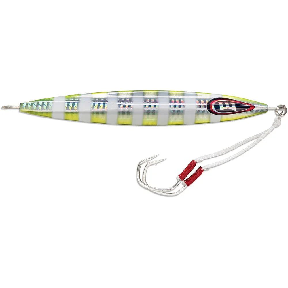Williamson Kensaki 220 Jig - 6.75" - 7-3/4oz - Chartreuse Blink [KSJX220CB] - Besafe1st