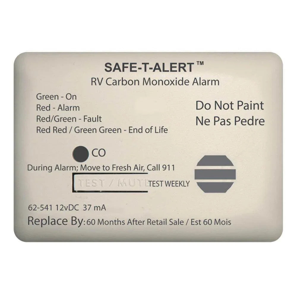 Safe-T-Alert 62 Series Carbon Monoxide Alarm - 12V - RV Surface Mount - White [62-541-WT] - Besafe1st