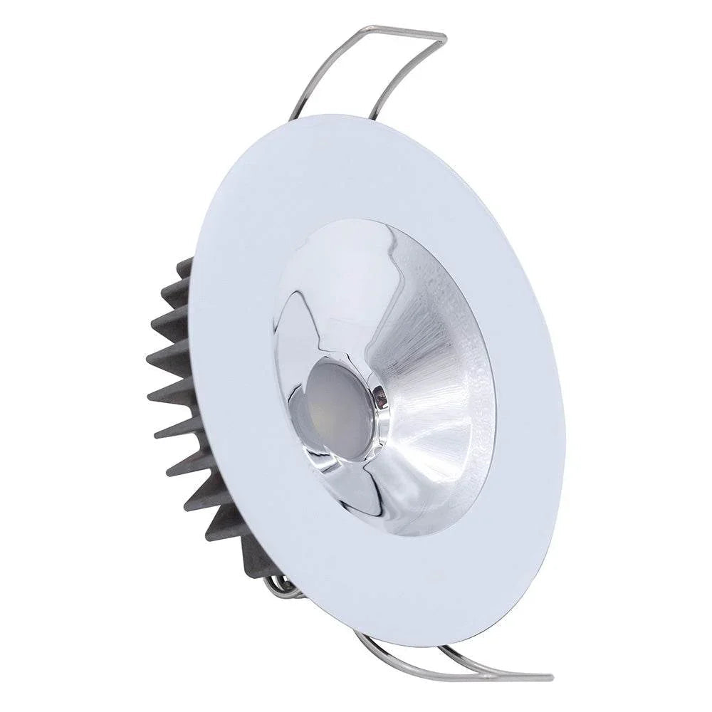 Lumitec Illusion Flush Mount LED Down Light - Spectrum RGBW - Cool White - White Housing - Chrome Reflector [117137] Lumitec