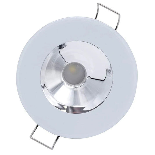 Lumitec Illusion Flush Mount LED Down Light - Warm White - Dimming - White Housing - Chrome Reflector [117139] Lumitec